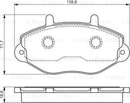 BOSCH 0 986 495 112 - Тормозные колодки, дисковые, комплект unicars.by