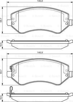 BOSCH 0 986 495 117 - Тормозные колодки, дисковые, комплект unicars.by