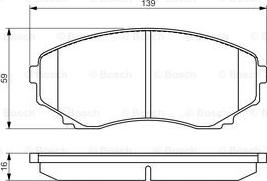 BOSCH 0 986 495 131 - Тормозные колодки, дисковые, комплект unicars.by