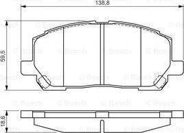 BOSCH 0 986 495 126 - Тормозные колодки, дисковые, комплект unicars.by