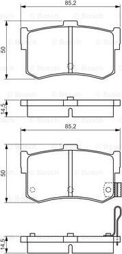 BOSCH 0 986 495 121 - Тормозные колодки, дисковые, комплект unicars.by