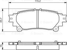 BOSCH 0 986 495 174 - Тормозные колодки, дисковые, комплект unicars.by