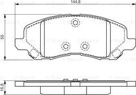 BOSCH 0 986 495 170 - Тормозные колодки, дисковые, комплект unicars.by