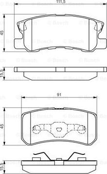 BOSCH 0 986 495 172 - Тормозные колодки, дисковые, комплект unicars.by