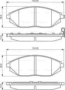 BOSCH 0 986 495 349 - Тормозные колодки, дисковые, комплект unicars.by