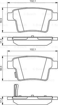 BOSCH 0 986 495 344 - Тормозные колодки, дисковые, комплект unicars.by