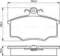 BOSCH 0 986 495 340 - Тормозные колодки, дисковые, комплект unicars.by