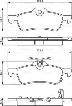 BOSCH 0 986 495 359 - Тормозные колодки, дисковые, комплект unicars.by