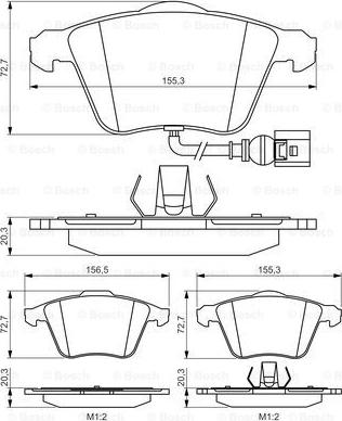 BOSCH 0 986 495 356 - Тормозные колодки, дисковые, комплект unicars.by