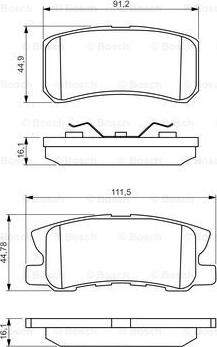 BOSCH 0 986 495 357 - Тормозные колодки, дисковые, комплект unicars.by