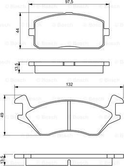 BOSCH 0 986 495 361 - Тормозные колодки, дисковые, комплект unicars.by