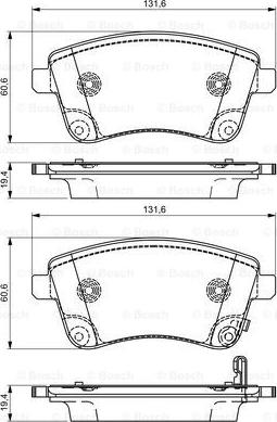 BOSCH 0 986 495 307 - Тормозные колодки, дисковые, комплект unicars.by