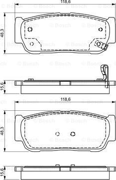 BOSCH 0 986 495 315 - Тормозные колодки, дисковые, комплект unicars.by