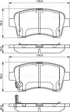 BOSCH 0 986 495 318 - Тормозные колодки, дисковые, комплект unicars.by