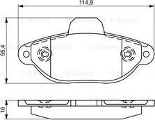 BOSCH 0 986 495 338 - Тормозные колодки, дисковые, комплект unicars.by