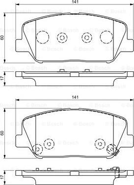 BOSCH 0 986 495 337 - Тормозные колодки, дисковые, комплект unicars.by