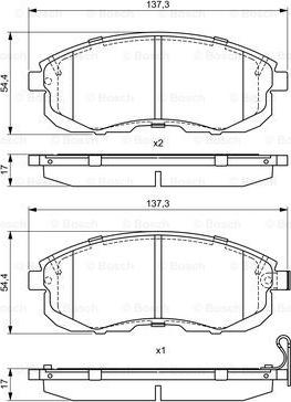 BOSCH 0 986 495 379 - Тормозные колодки, дисковые, комплект unicars.by