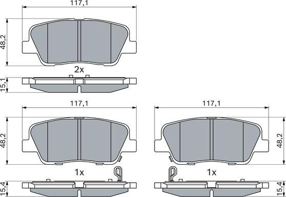 BOSCH 0 986 495 370 - Тормозные колодки, дисковые, комплект unicars.by