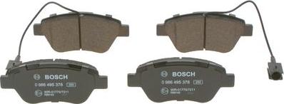 BOSCH 0 986 495 378 - Тормозные колодки, дисковые, комплект unicars.by