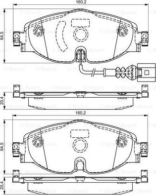 BOSCH 0 986 495 296 - Тормозные колодки, дисковые, комплект unicars.by