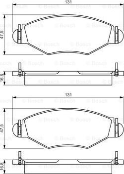 BOSCH 0 986 495 244 - Тормозные колодки, дисковые, комплект unicars.by