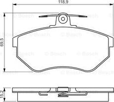 BOSCH 0 986 495 246 - Тормозные колодки, дисковые, комплект unicars.by