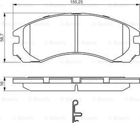 BOSCH 0 986 495 252 - Тормозные колодки, дисковые, комплект unicars.by