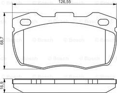 BOSCH 0 986 495 269 - Тормозные колодки, дисковые, комплект unicars.by