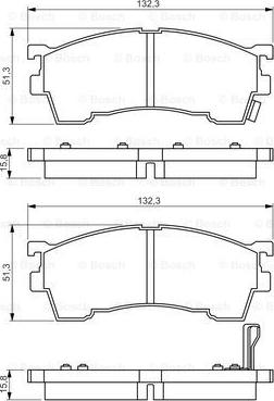 BOSCH 0 986 495 265 - Тормозные колодки, дисковые, комплект unicars.by