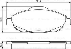 BOSCH 0 986 495 266 - Тормозные колодки, дисковые, комплект unicars.by