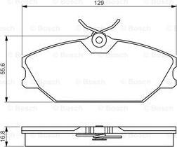 BOSCH 0 986 495 262 - Тормозные колодки, дисковые, комплект unicars.by