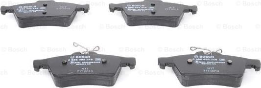 BOSCH 0 986 495 216 - Тормозные колодки, дисковые, комплект unicars.by