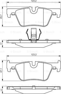 BOSCH 0 986 495 289 - Тормозные колодки, дисковые, комплект unicars.by