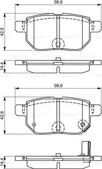 BOSCH 0 986 495 286 - Тормозные колодки, дисковые, комплект unicars.by