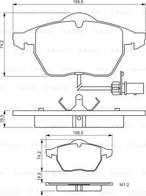 BOSCH 0 986 495 232 - Тормозные колодки, дисковые, комплект unicars.by