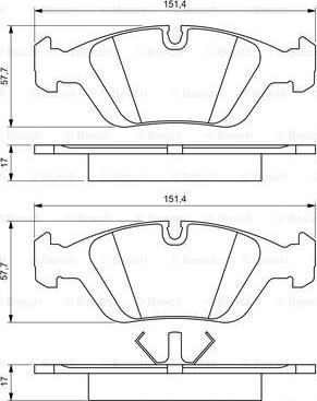 BOSCH 0 986 495 229 - Тормозные колодки, дисковые, комплект unicars.by