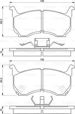 BOSCH 0 986 490 410 - Тормозные колодки, дисковые, комплект unicars.by