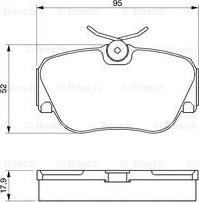 BOSCH 0 986 490 550 - Тормозные колодки, дисковые, комплект unicars.by