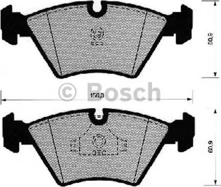 BOSCH 0 986 490 641 - Тормозные колодки, дисковые, комплект unicars.by