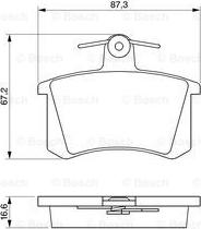 BOSCH 0 986 491 441 - Тормозные колодки, дисковые, комплект unicars.by