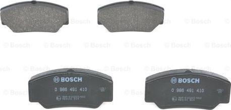 BOSCH 0 986 491 410 - Тормозные колодки, дисковые, комплект unicars.by