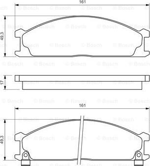 BOSCH 0 986 493 480 - Тормозные колодки, дисковые, комплект unicars.by