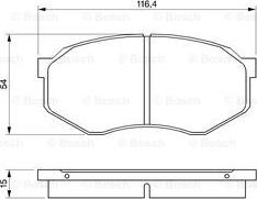 BOSCH 0 986 493 180 - Тормозные колодки, дисковые, комплект unicars.by