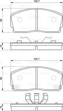 BOSCH 0 986 493 390 - Тормозные колодки, дисковые, комплект unicars.by