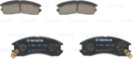 BOSCH 0 986 493 790 - Тормозные колодки, дисковые, комплект unicars.by