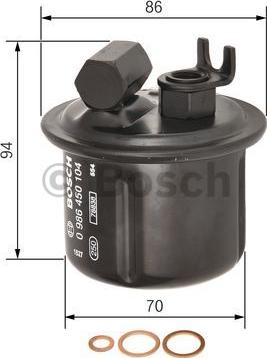 BOSCH 0 986 450 104 - Топливный фильтр unicars.by