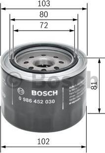 BOSCH 0 986 452 030 - Масляный фильтр unicars.by