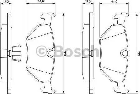 BOSCH 986469960 - Тормозные колодки, дисковые, комплект unicars.by