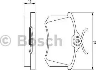 BOSCH 0 986 469 610 - Тормозные колодки, дисковые, комплект unicars.by