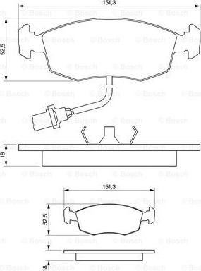 BOSCH 0 986 469 080 - Тормозные колодки, дисковые, комплект unicars.by